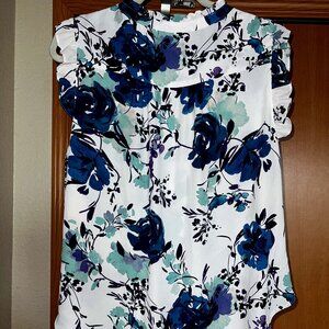 DKNY Flower Blouse